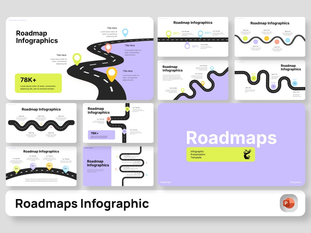 Thumbnail for Solid Roadmap Infographic PowerPoint Presentation  digital asset