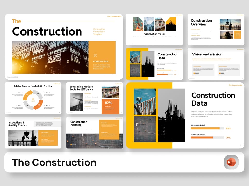The Construction PowerPoint Presentation Template