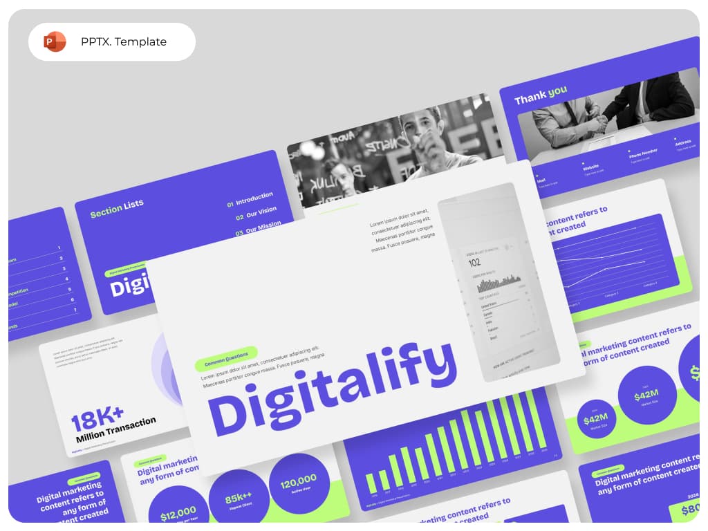 Digitalify- Digital Marketing  PowerPoint Template
