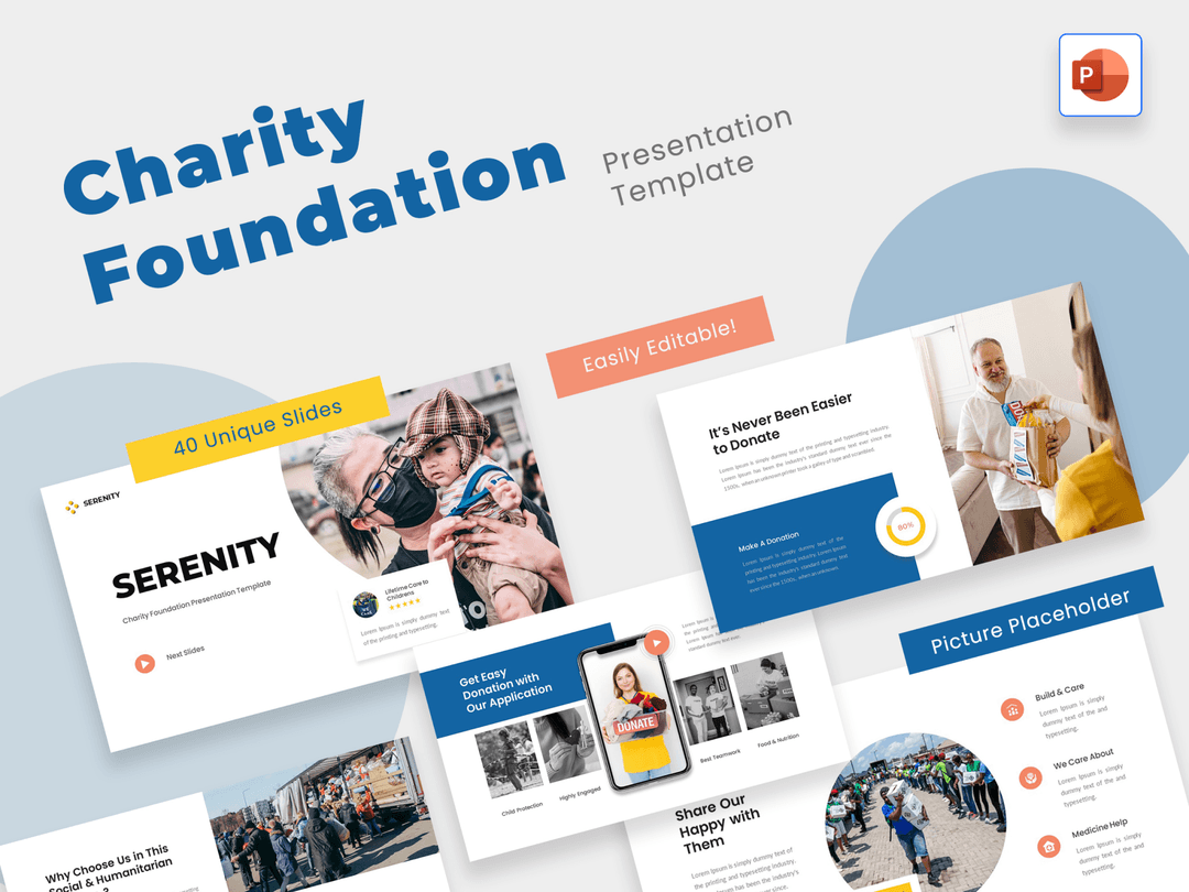 Serenity - Charity Foundation PowerPoint Template