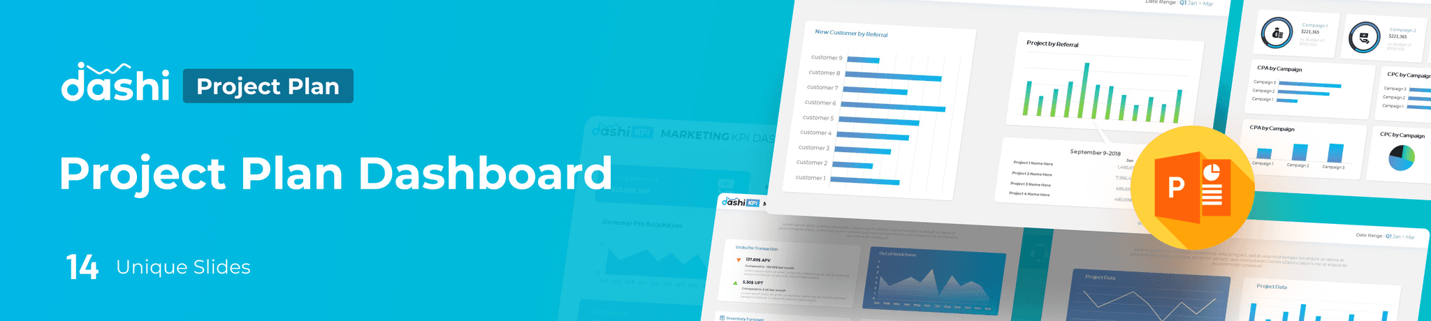 Dashi- Project Plan Dashboard PowerPoint Template