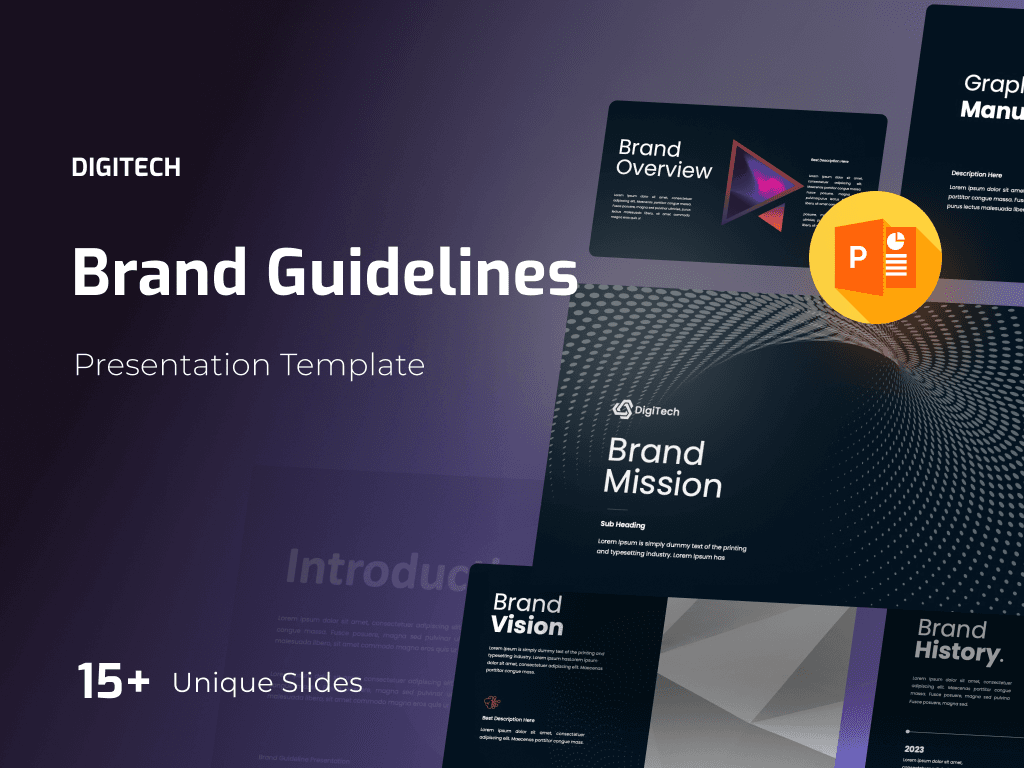 Digitech- Brand Guidelines PowerPoint Presentation