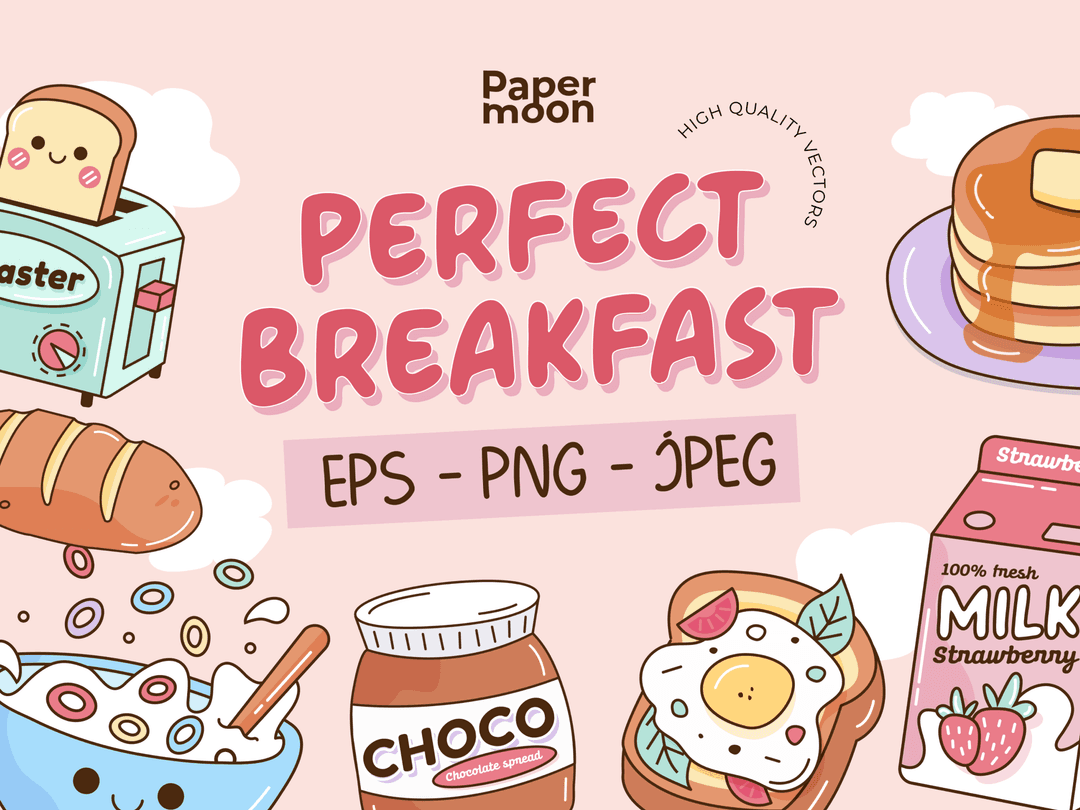 Perfect Breakfast Cute Illustrations