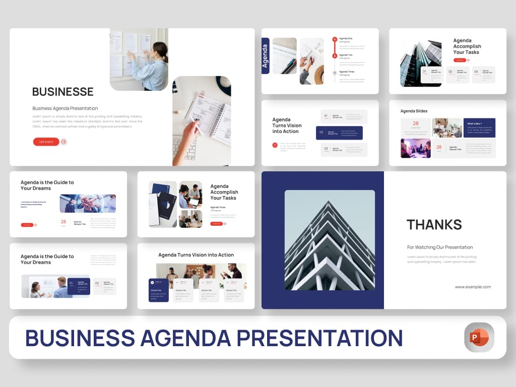 Business Agenda PowerPoint Presentation Template