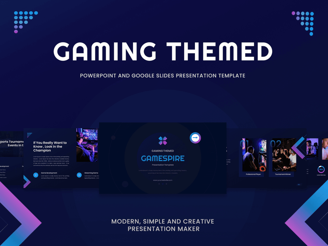 Gamespire - Gaming Themed Google Slides Template