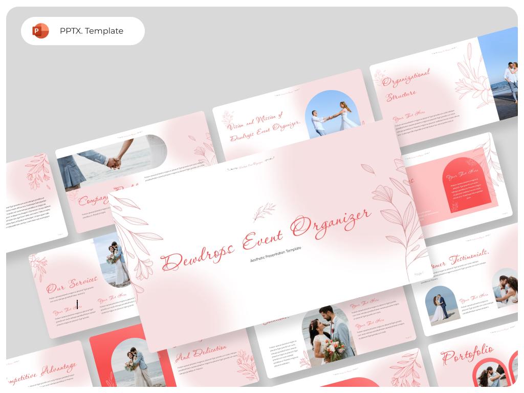 Dewdrops- Event Organizer PowerPoint Presentation 