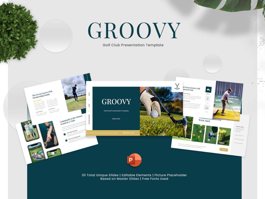 Groovy- Golf Club PowerPoint Presentation Template