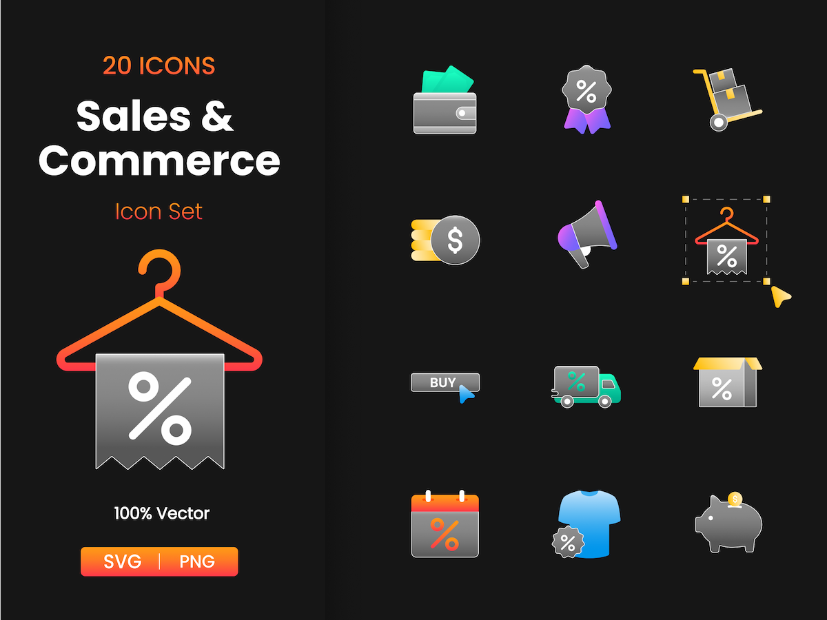Sales & Commerce Icon pack