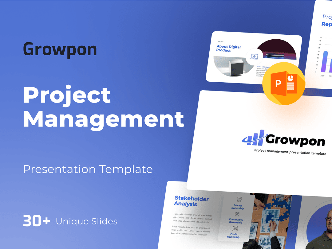 Growpon -Project Management PowerPoint Template