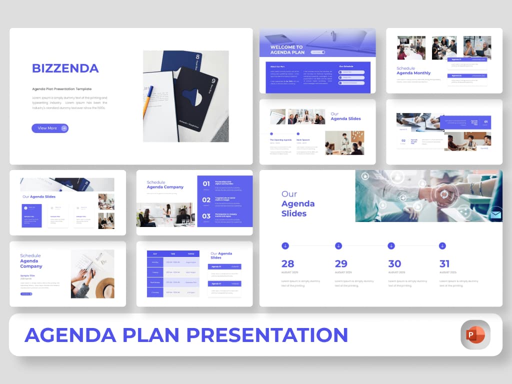 Bizzenda – Agenda PowerPoint Presentation Template