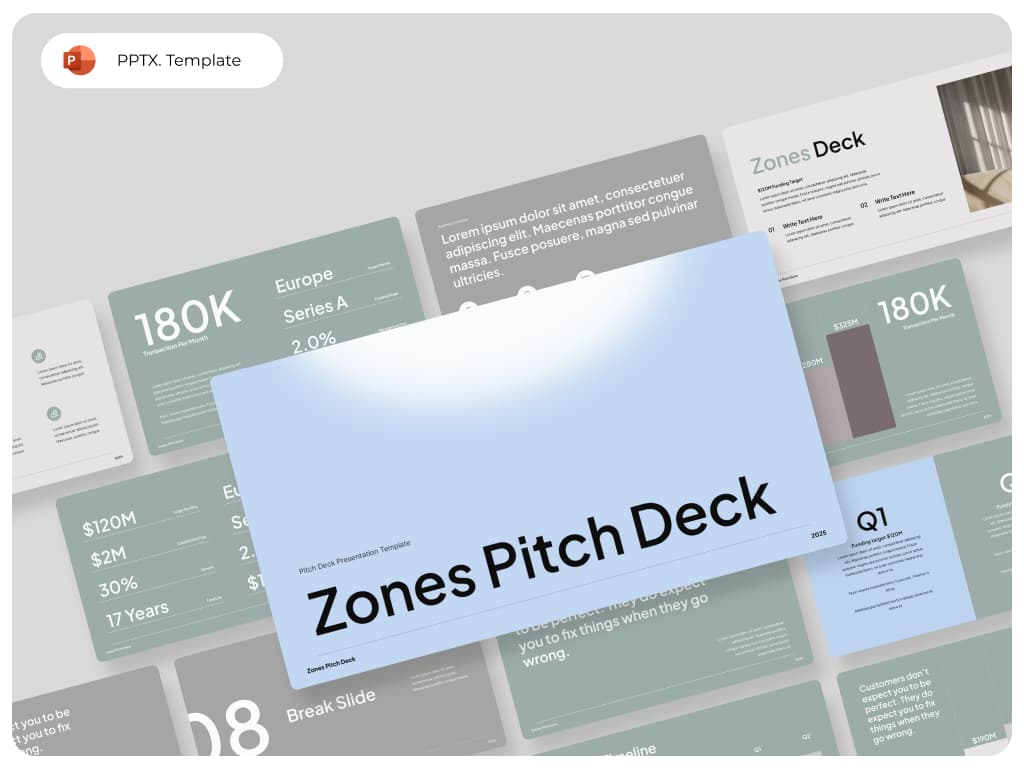 Zones Pitch Deck PowerPoint Template