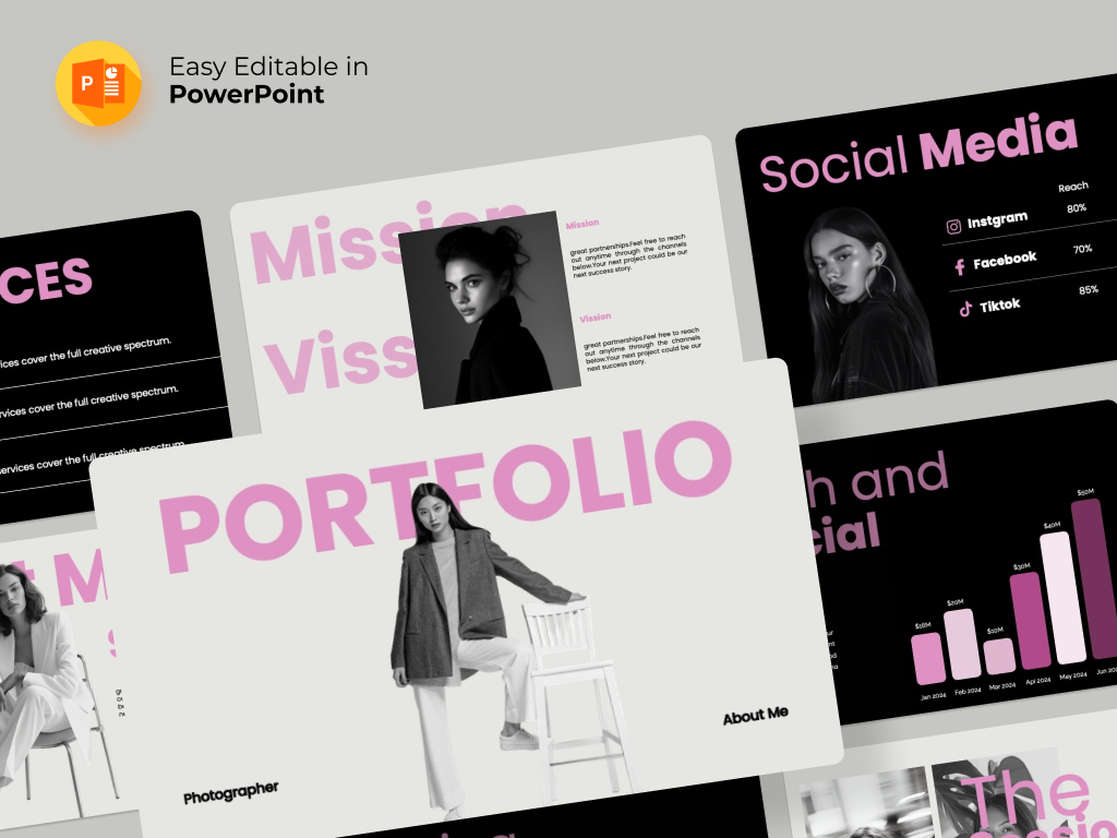 About Me - Portfolio PowerPoint Presentation 