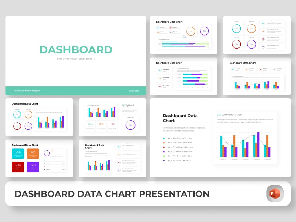 Dashboard Data Chart PowerPoint Presentation 