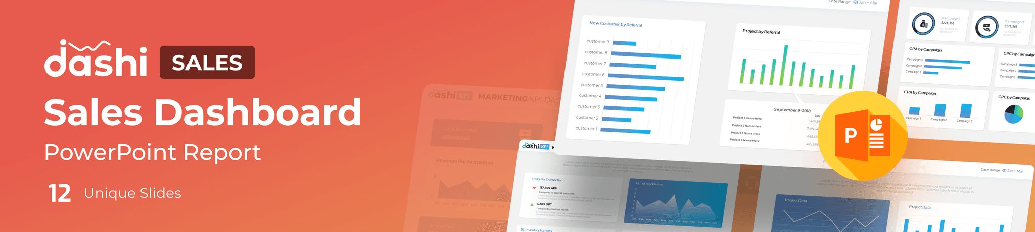 Dashi- Sales Dashboard Report PowerPoint Template