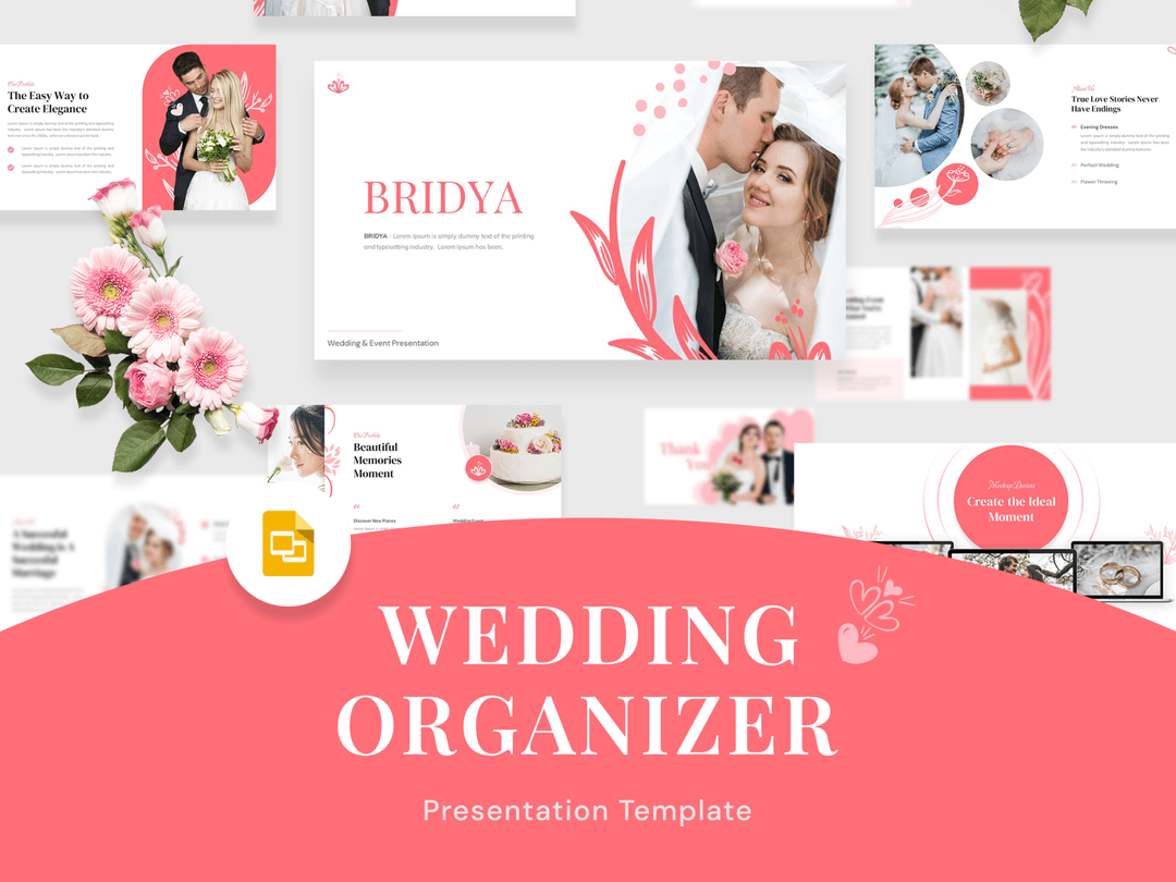 Bridya - Wedding Organizer Google Slides Template