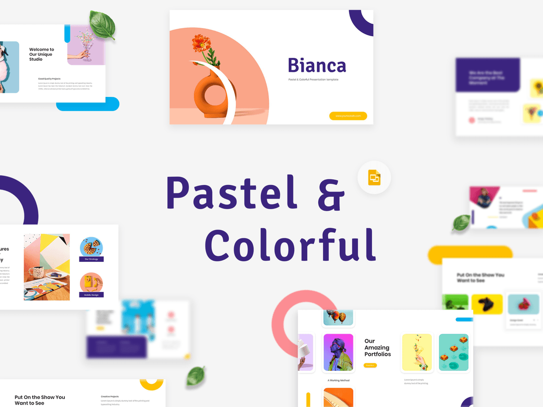 Bianca - Pastel & Colorful Google Slides Template