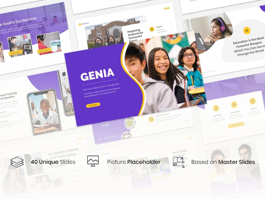 Genia- Online Education Google Slides Presentation