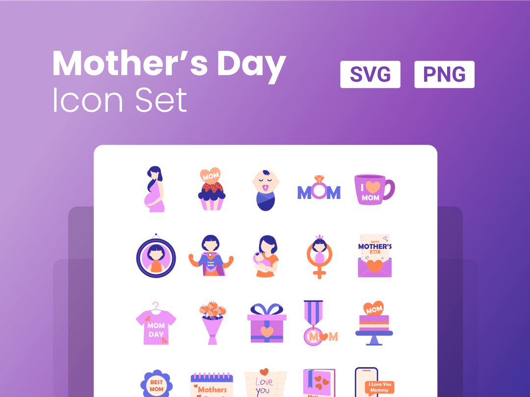 Mother's Day Icon Set