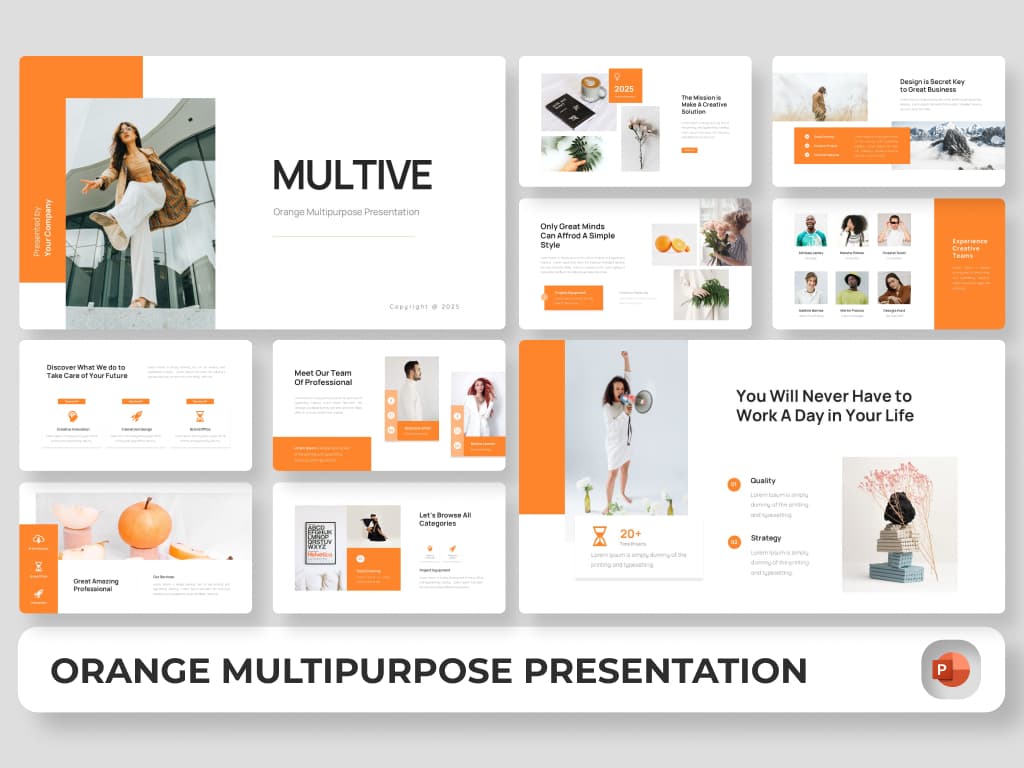 Multive – Orange Multipurpose PowerPoint 