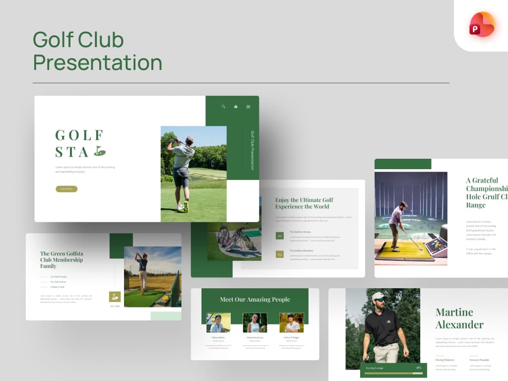 Golf Club Presentation Template