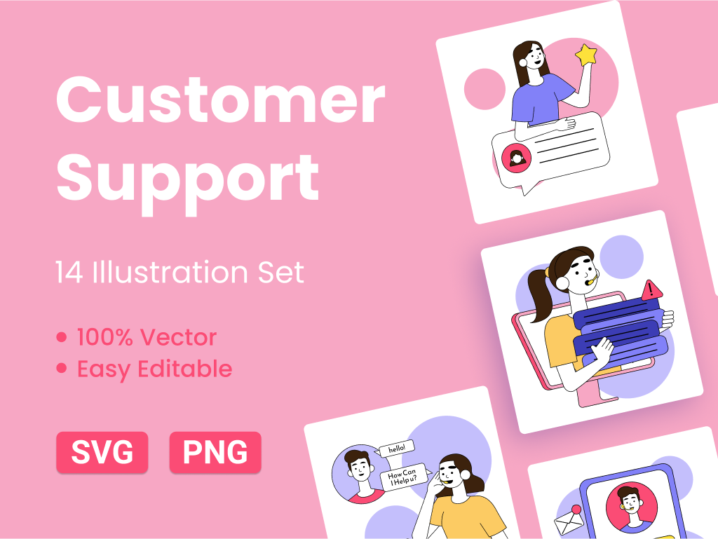 14 Customer Support illustrations