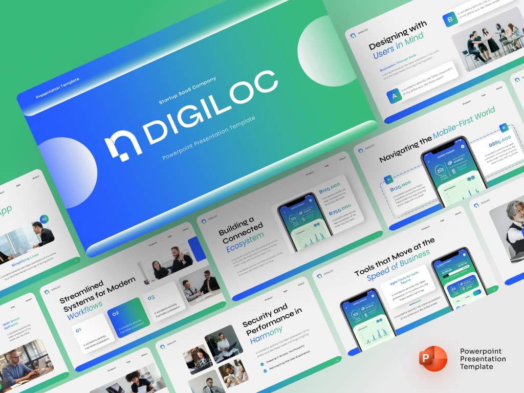 Startup saas Powerpoint Presentation template