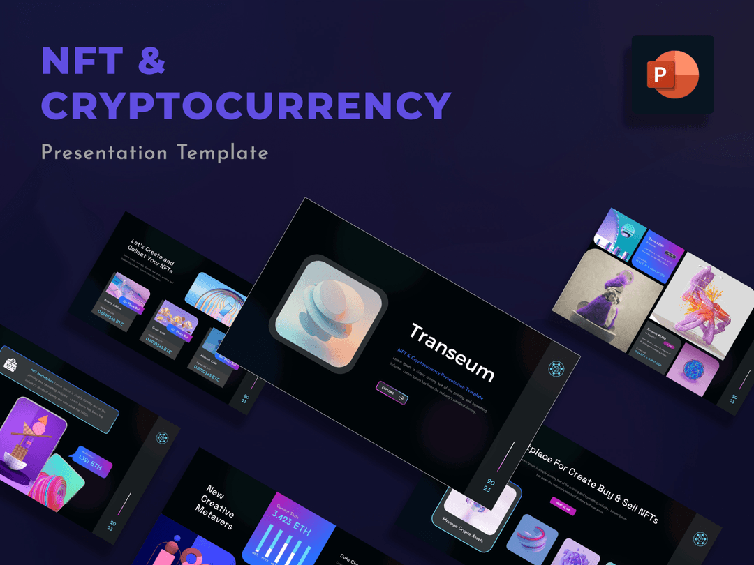 Transeum -NFT & Cryptocurrency PowerPoint Template