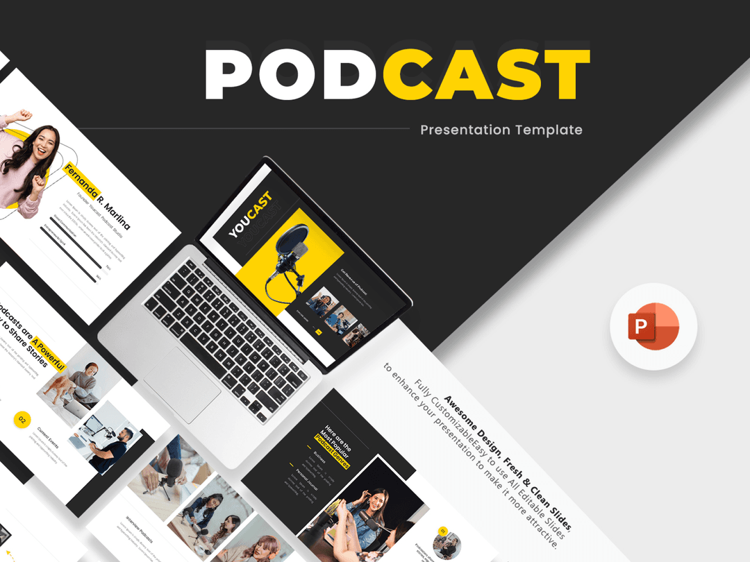 Youcast - Podcast PowerPoint Template