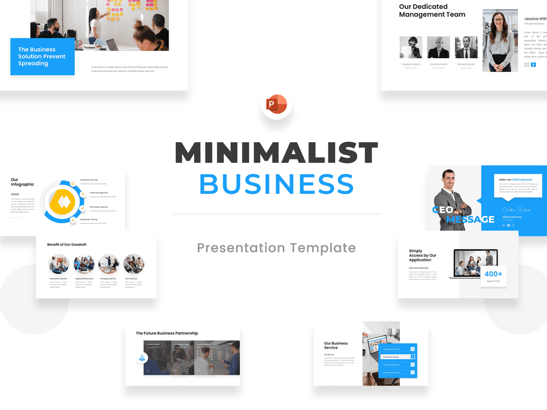 Minibiz - Minimalist Business PowerPoint Template