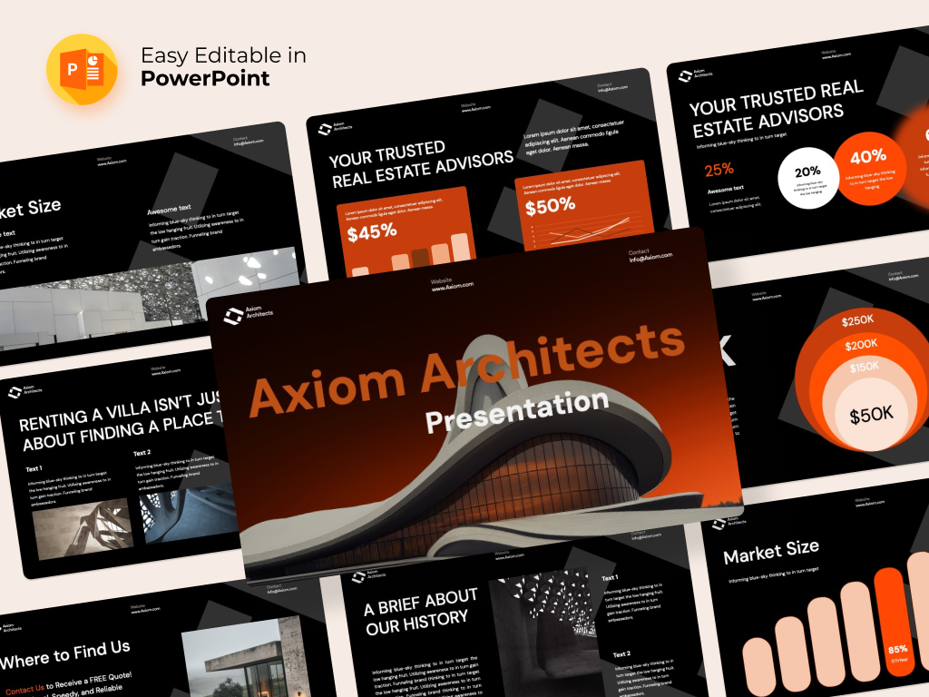 Axiom-Architecture Villa Presentation PowerPoint T