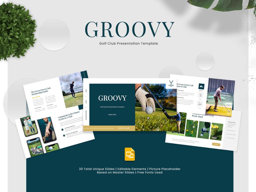 Groovy - Golf Club Google Slides Presentation 