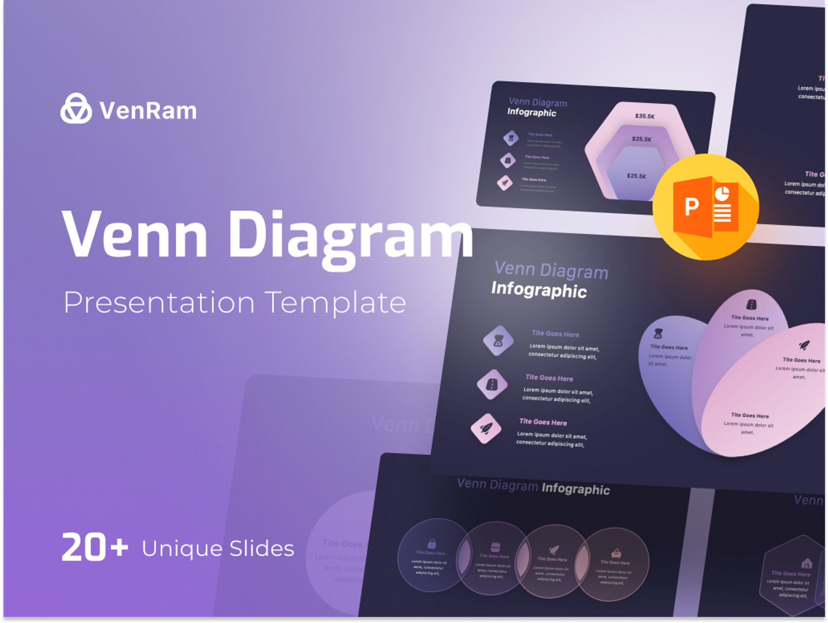 VenRam-Venn diagram PPTX Template