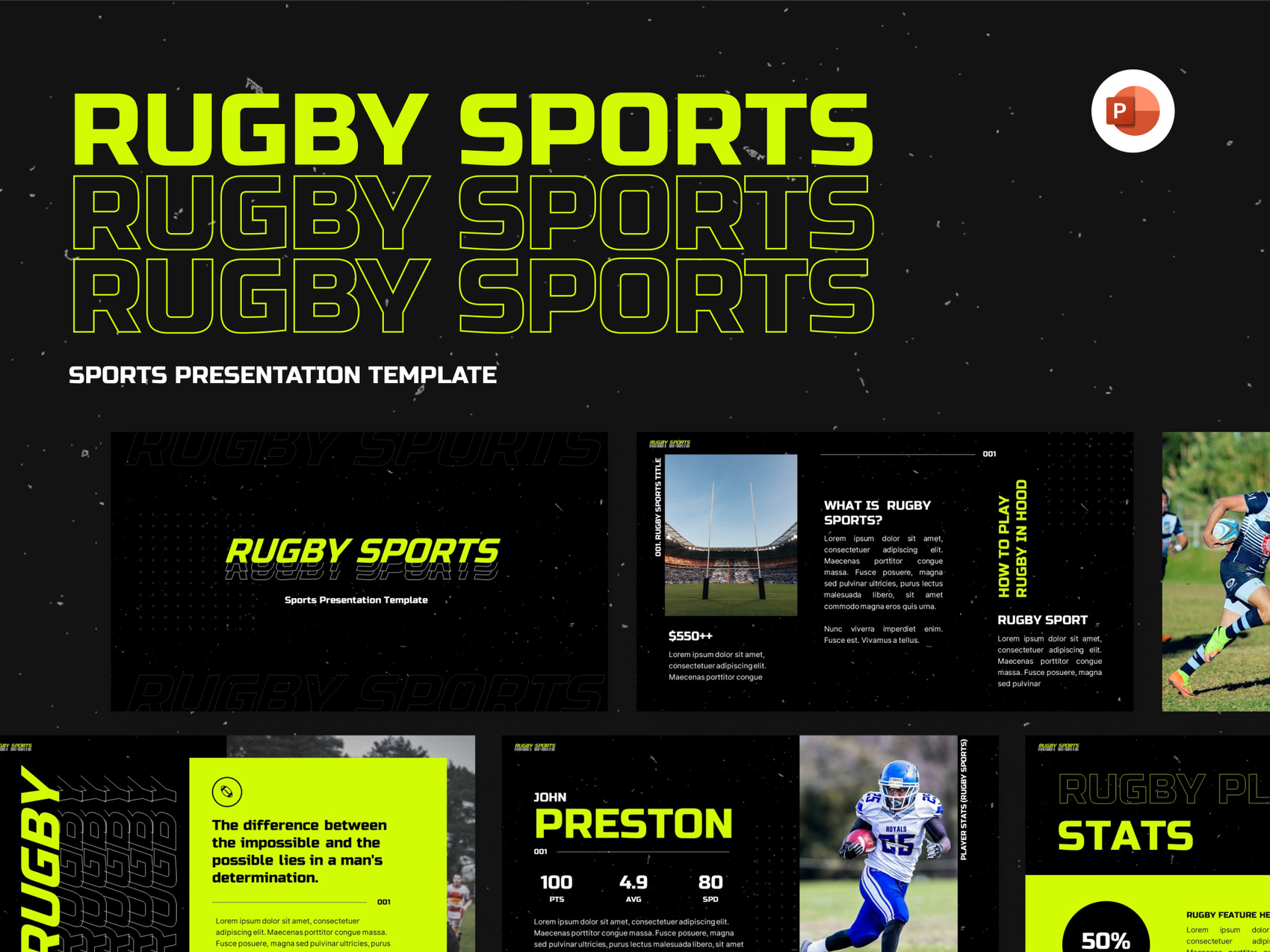 Rugby Sports PowerPoint Template