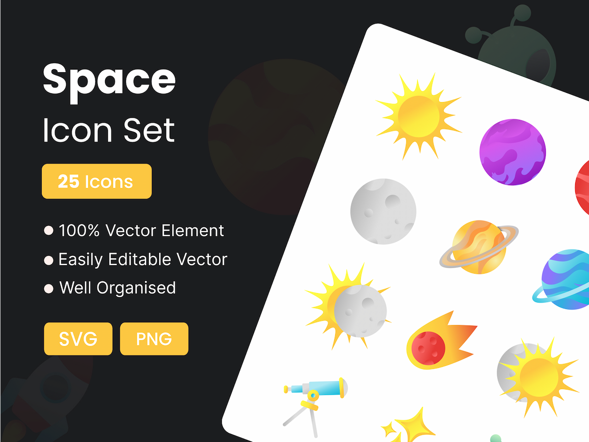 25 Space Icon Pack