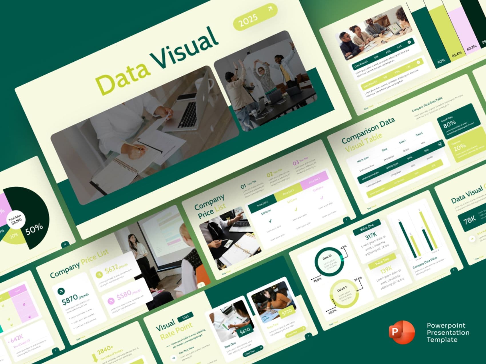Data Visual PowerPoint Presentation Template