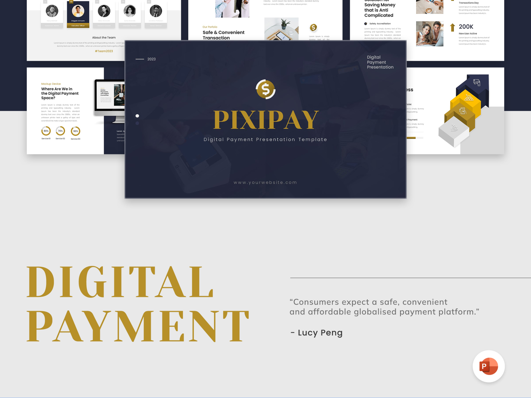 Pixipay - Digital Payment PowerPoint Template