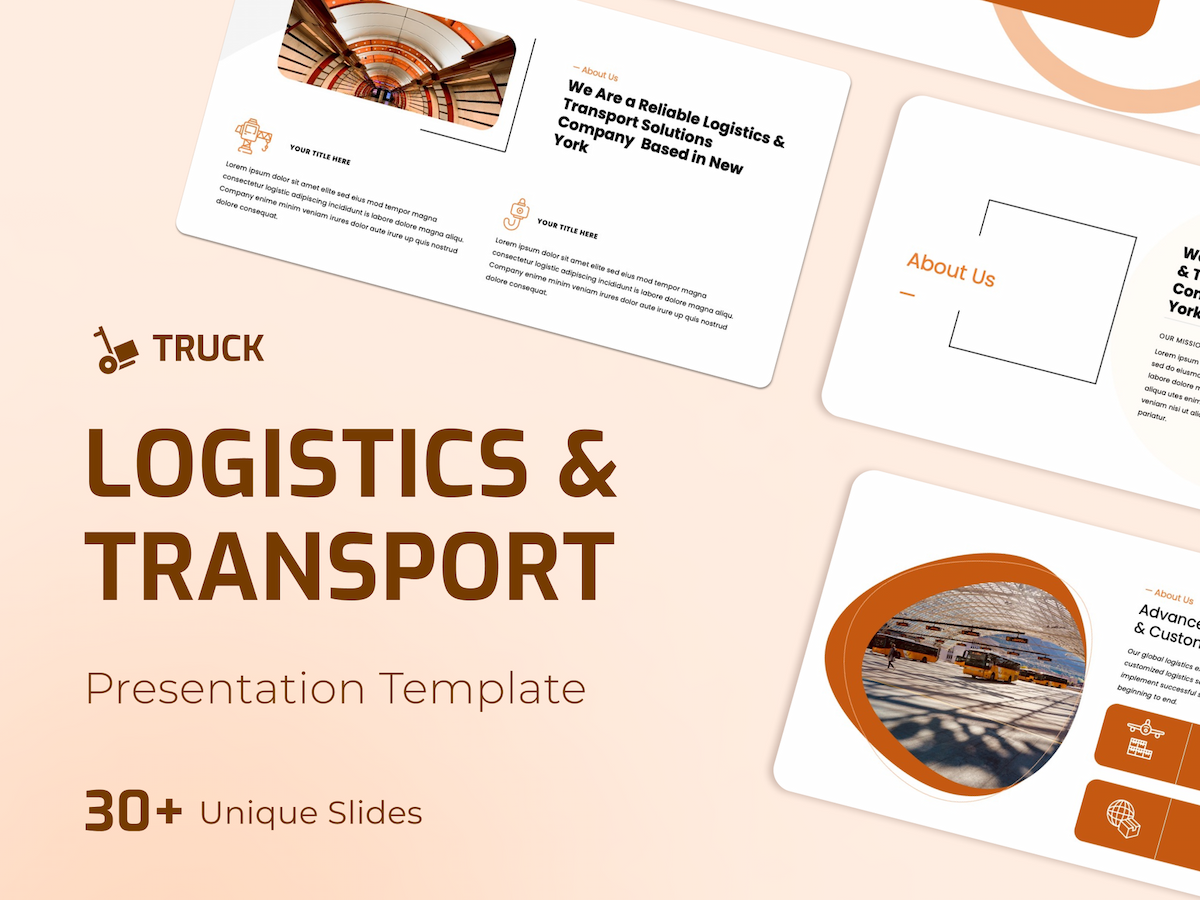  Truck-Logistics & Transport powerpoint presentati