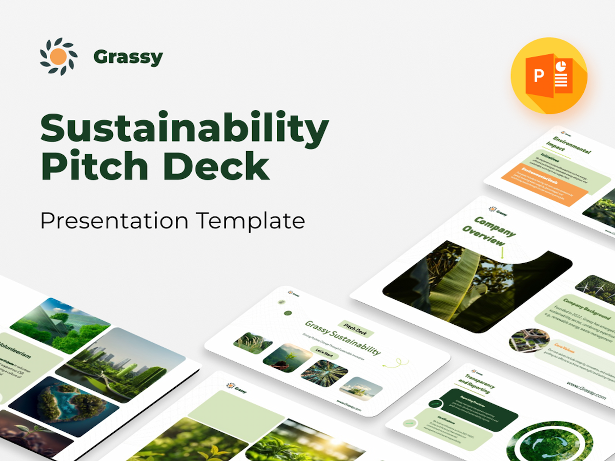 Grassy- Sustainability Pitch Deck PowerPoint 