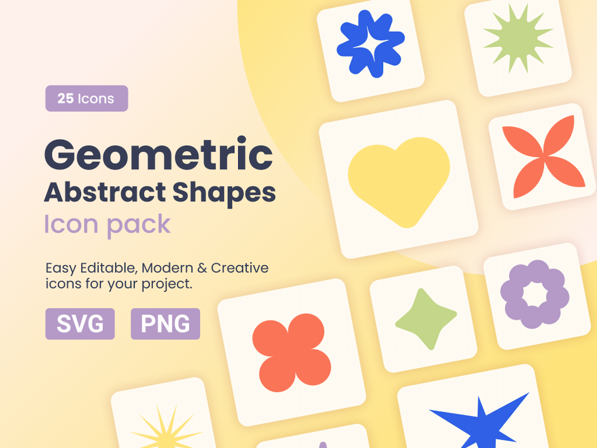 Geometric Abstract Shapes Icon pack