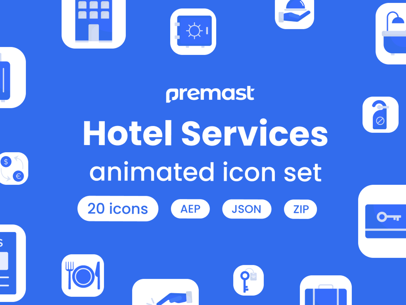 Hotel Services Animated Icon Set