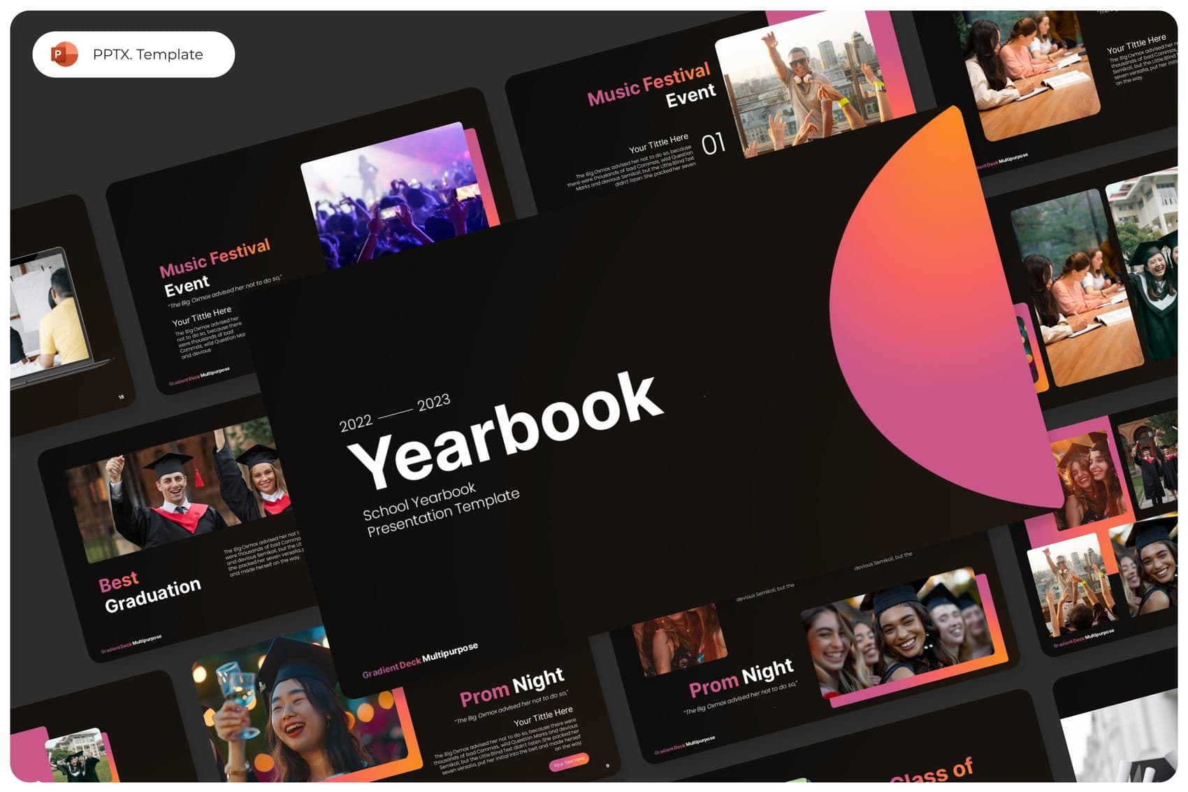 School Yearbook PowerPoint Template 
