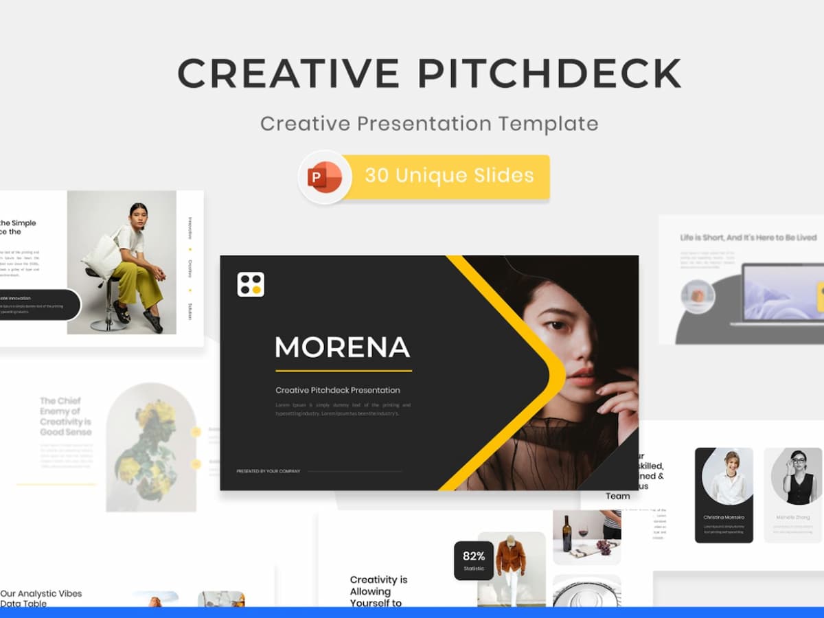Morena - Creative Pitch deck PowerPoint Template