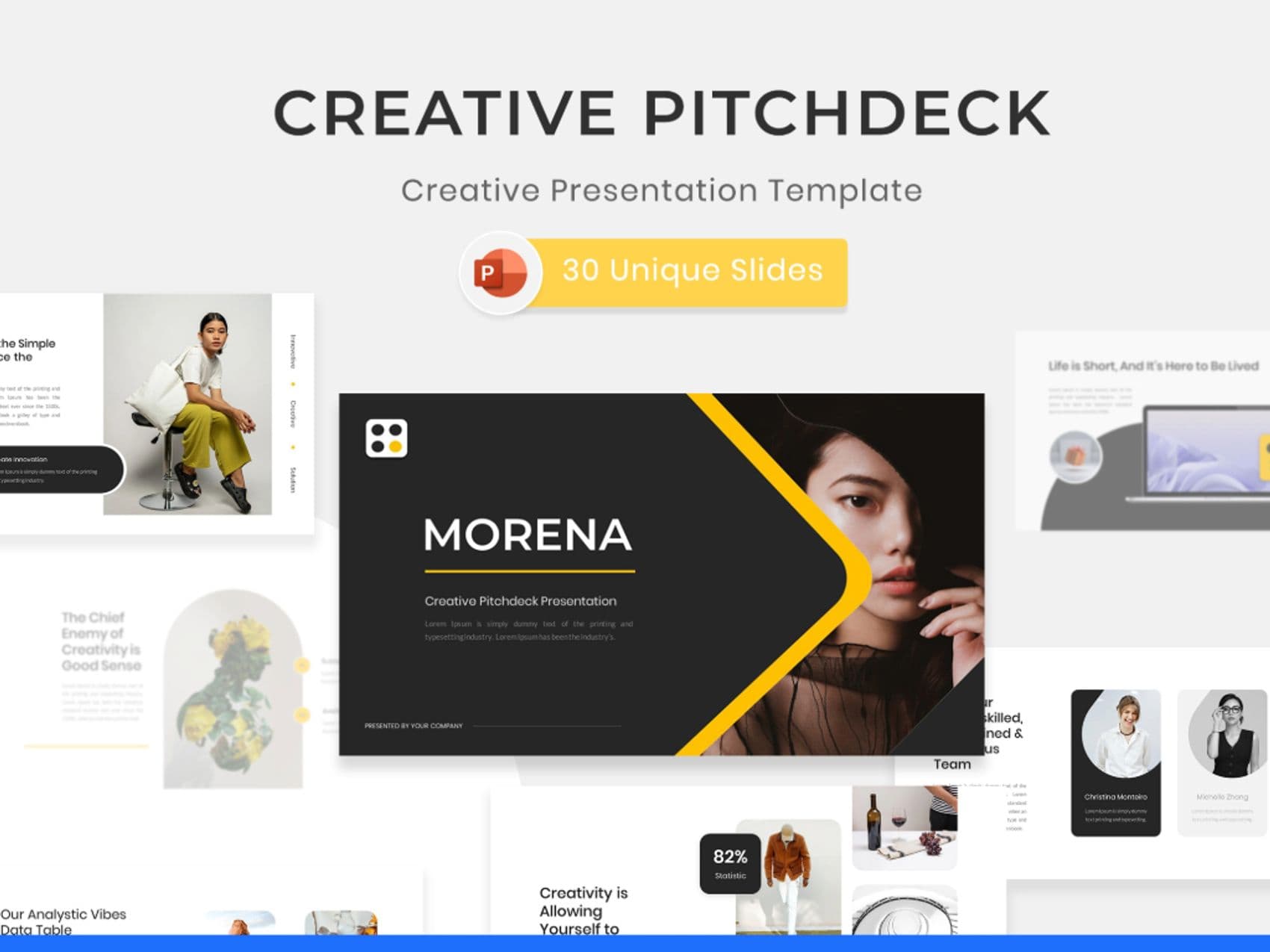 Morena - Creative Pitch deck PowerPoint Template