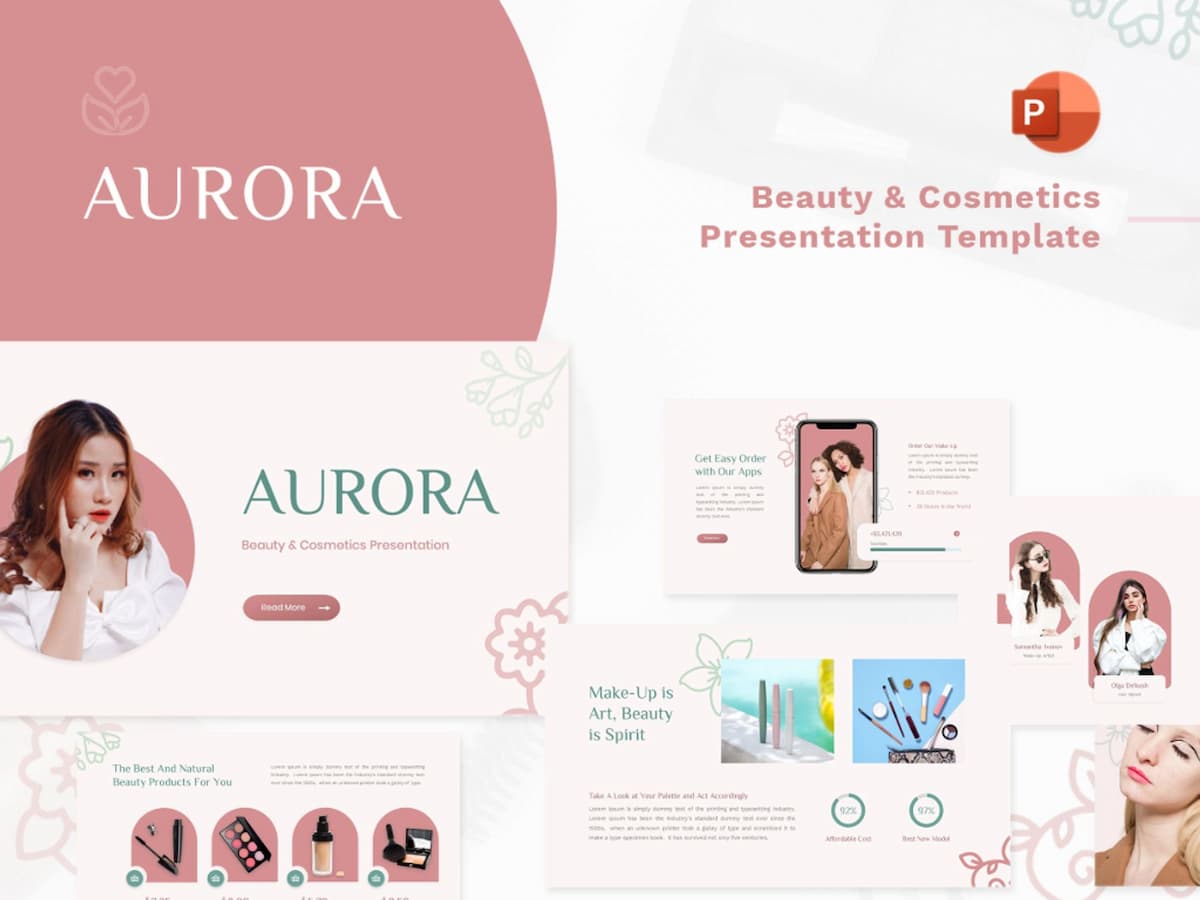 Aurora- Beauty & Cosmetics PowerPoint Presentation