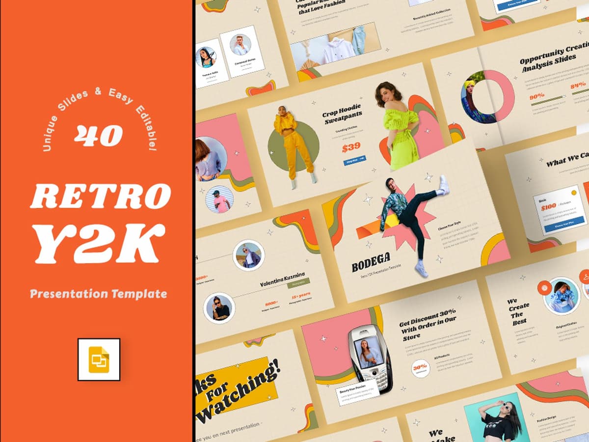 Bodega – Retro Y2K Google Slides Template