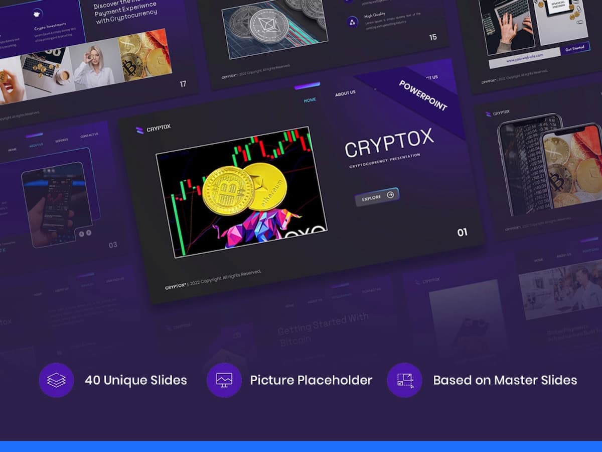Cryptox - Cryptocurrency PowerPoint Template