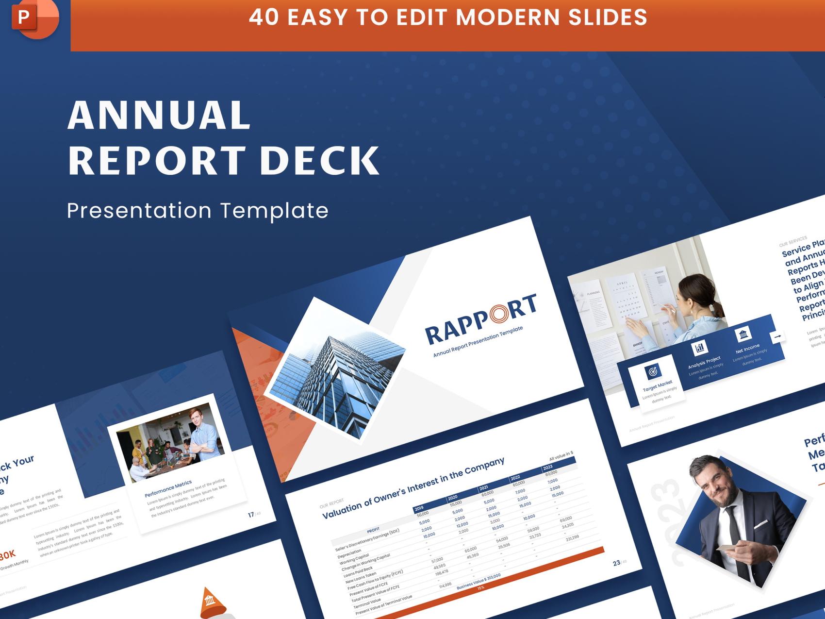 Rapport - Annual Report Deck PowerPoint Template