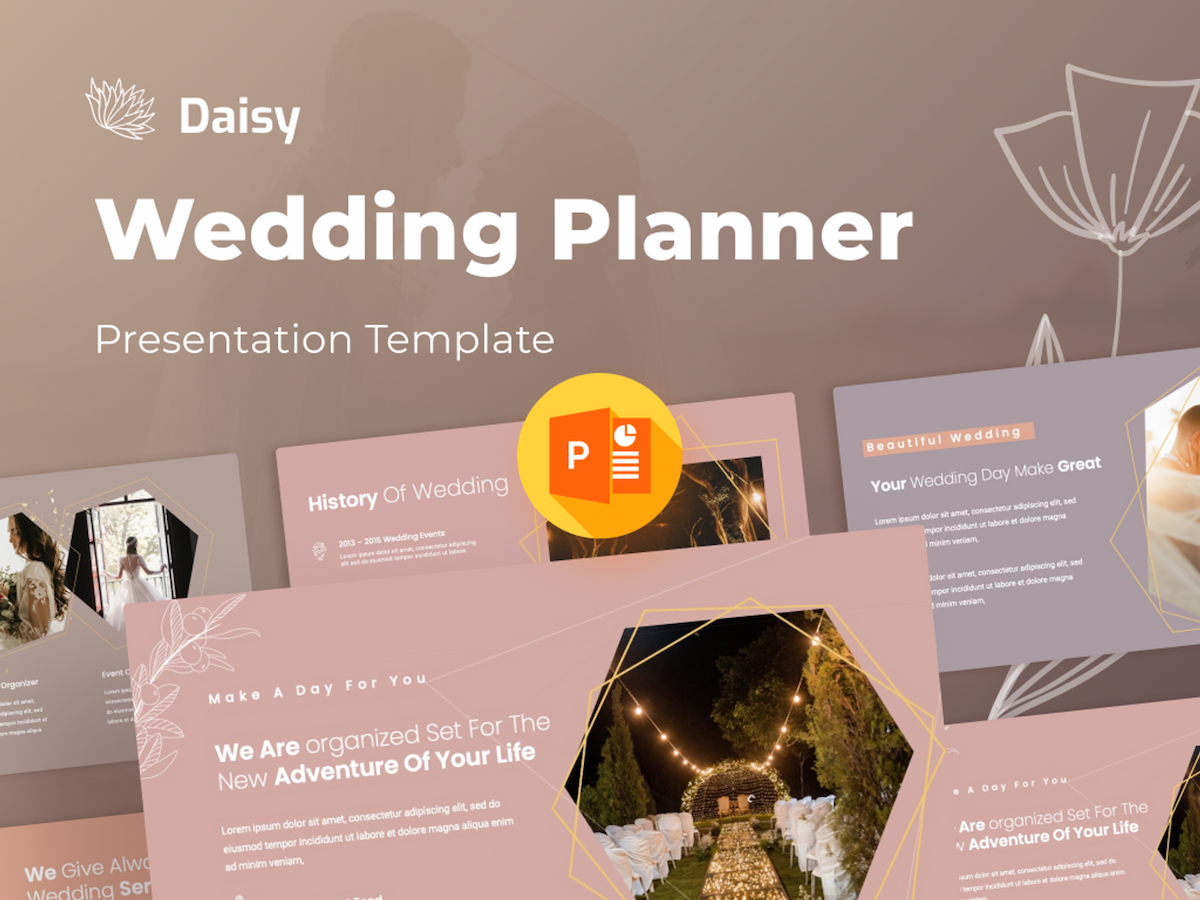 Daisy- Wedding Planner PowerPoint Presentation 