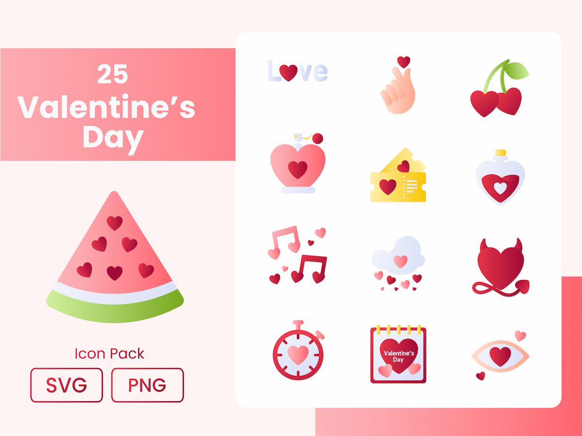 25 Valentine's Day Icons 