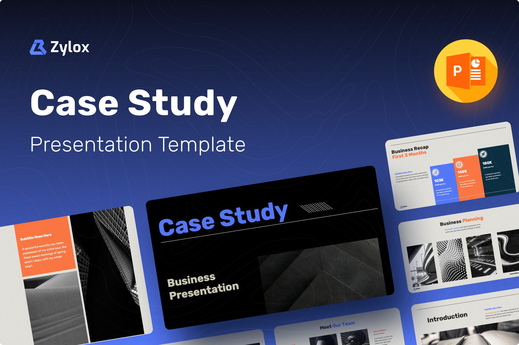 Zylox - Case Study PowerPoint Template
